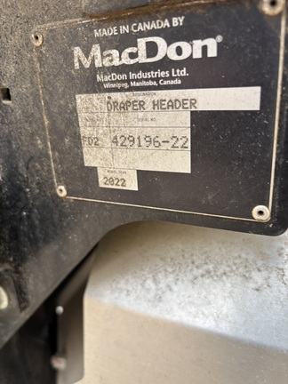 2022 MacDon FD240 Header Combine