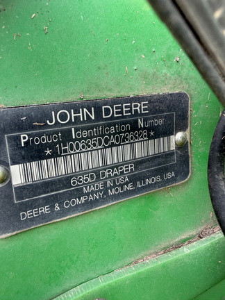 2011 John Deere 635D Header Combine