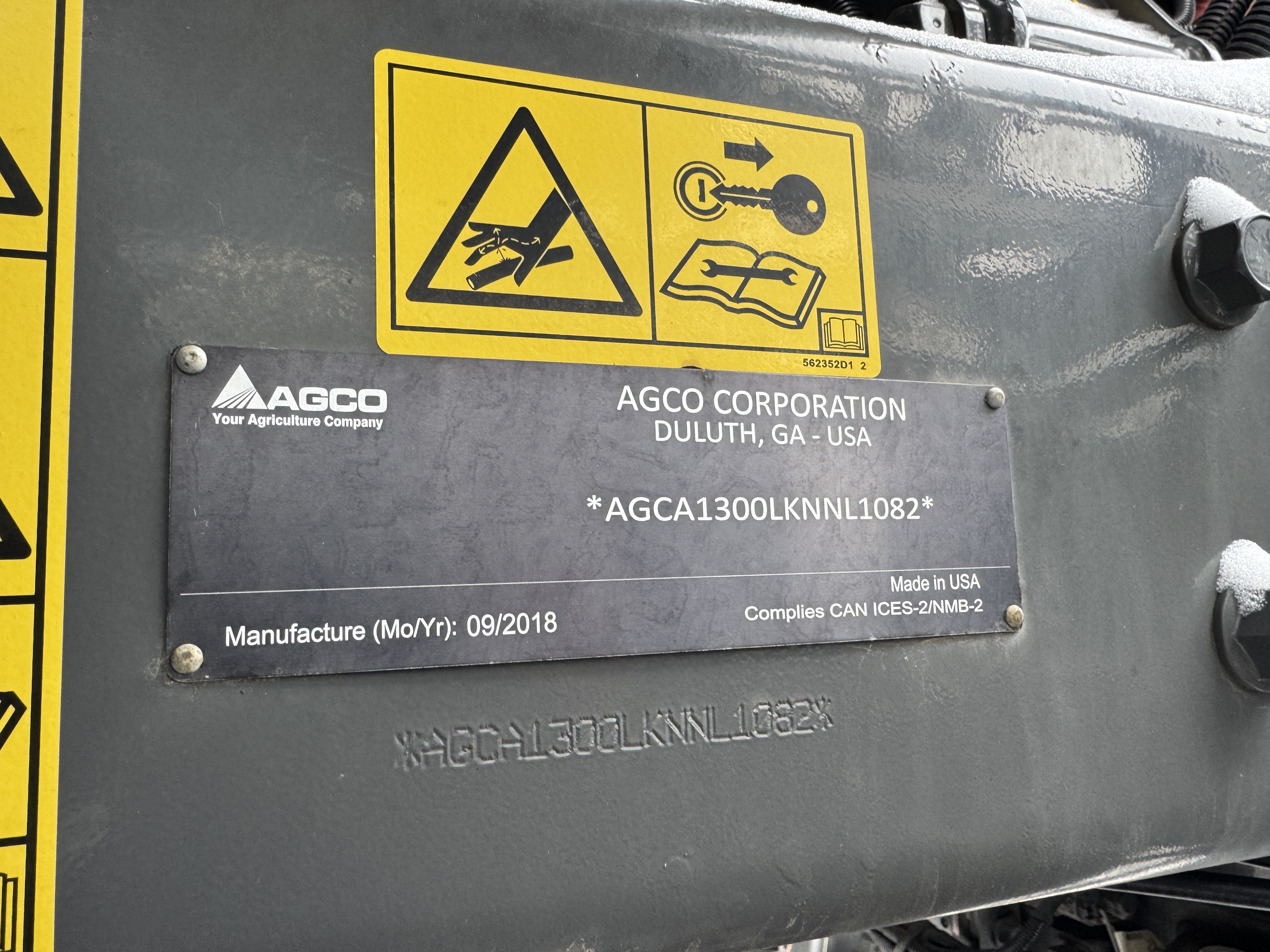 2019 RoGator RG1300C Sprayer/High Clearance