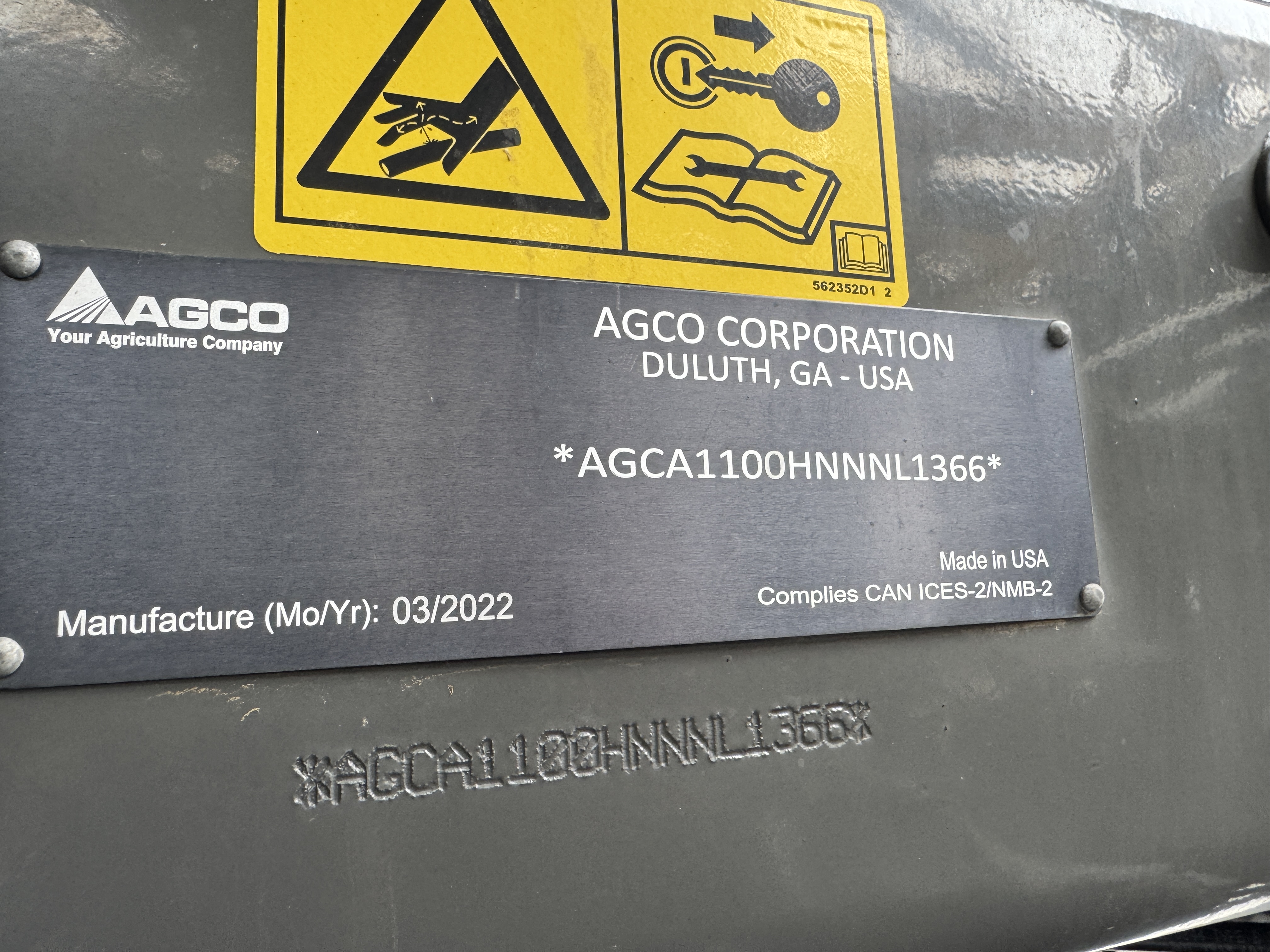 2022 RoGator RG1100C Sprayer/High Clearance