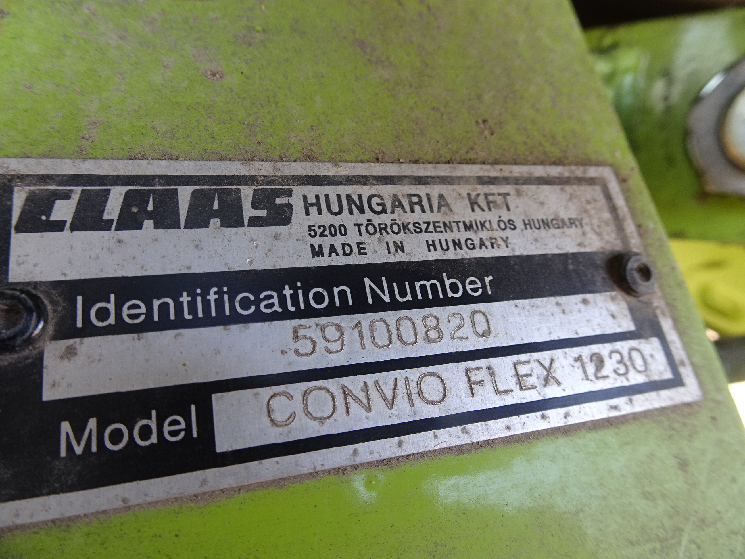 2022 CLAAS Convio Flex 1230 Header Combine