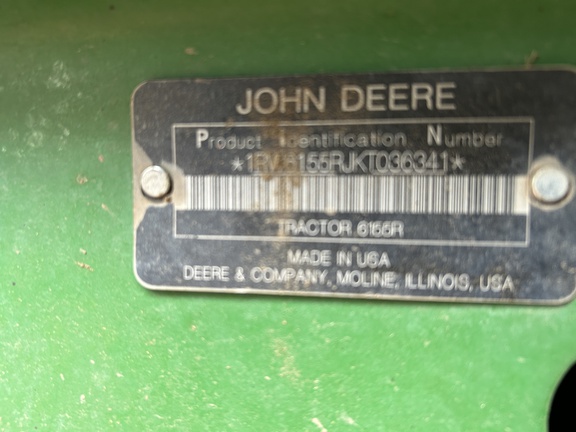 2019 John Deere 6155R Tractor