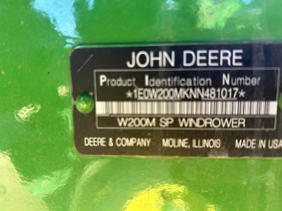 2022 John Deere W200M Windrower