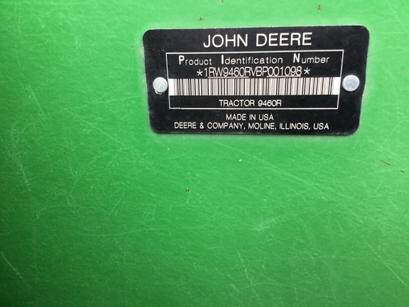 2012 John Deere 9460R Tractor 4WD