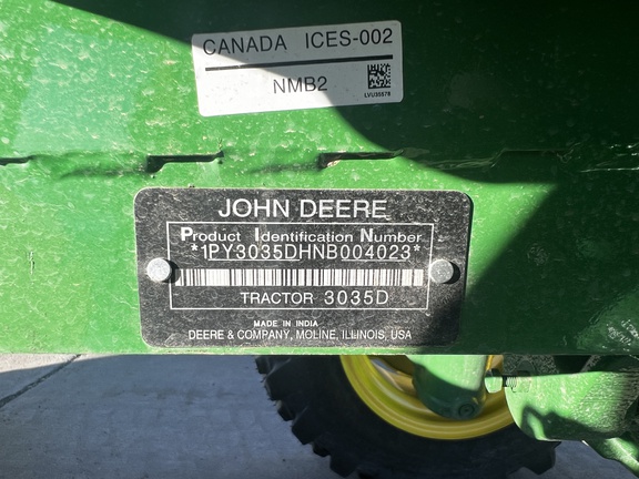 2023 John Deere 3035D Tractor Compact