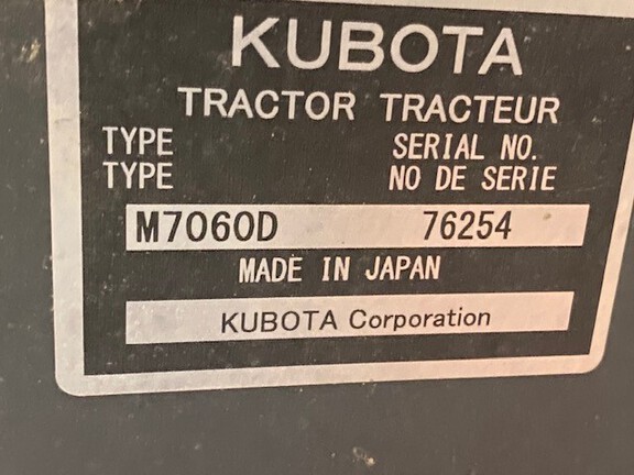 2018 Kubota M7060 Tractor