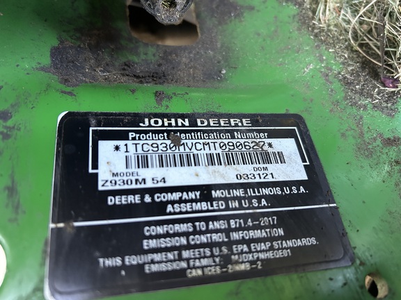 2021 John Deere Z930M Mower/Zero Turn