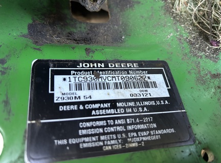2021 John Deere Z930M Mower/Zero Turn