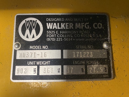 2021 Walker MH37i Mower/Front Deck