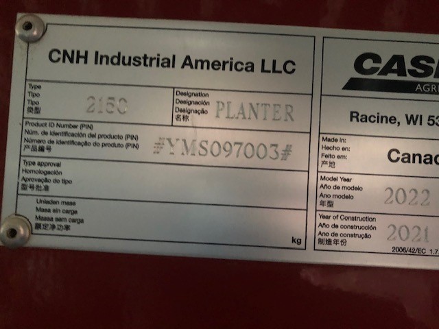 2021 Case IH ER2150 Planter