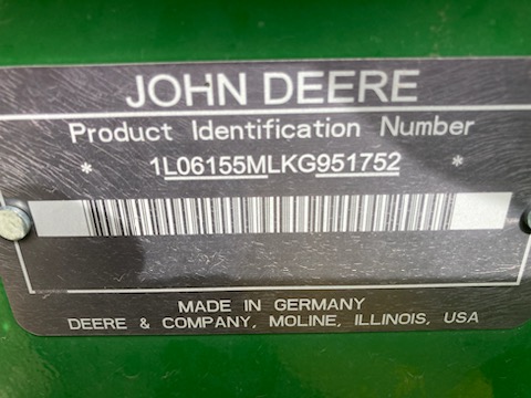 2019 John Deere 6155M Tractor