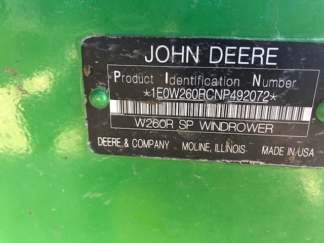 2023 John Deere W260R Windrower