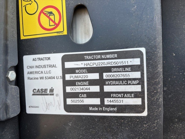 2024 Case IH PUMA220 Tractor