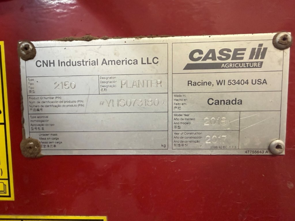 2018 Case IH ER2150 Planter