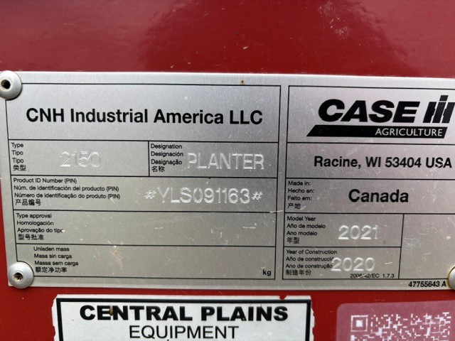 2021 Case IH ER2150 Planter