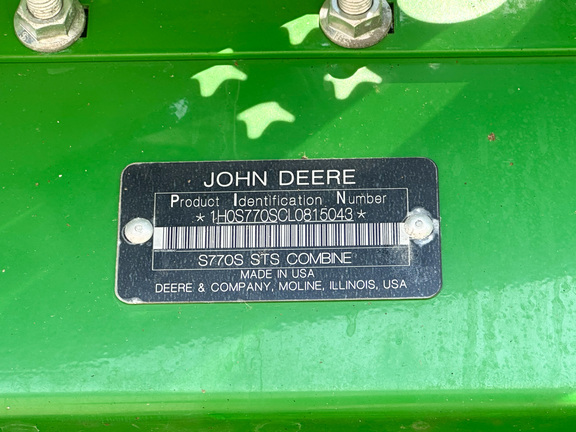 2021 John Deere S770 Combine
