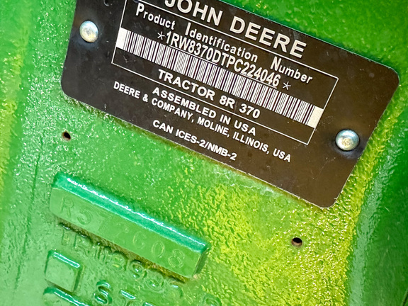 2023 John Deere 8R 370 Tractor