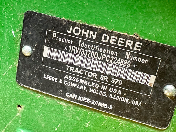 2023 John Deere 8R 370 Tractor