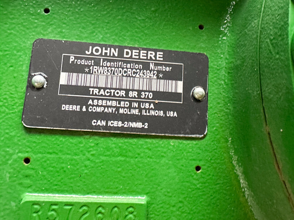 2024 John Deere 8R 370 Tractor