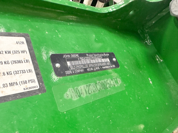 2025 John Deere 412R Sprayer/High Clearance