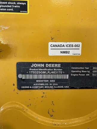 2024 John Deere 325G Compact Track Loader