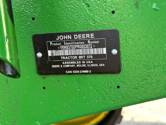 2025 John Deere 8RT 370 Tractor Rubber Track