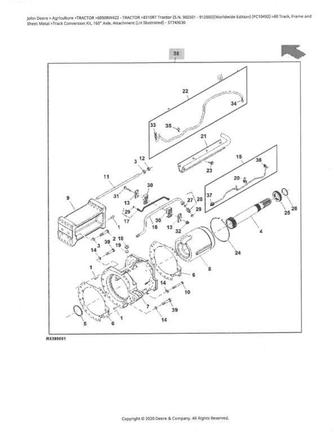 2012 John Deere 160"  Track Spacer Kit for JD 8RT Tractors Tires