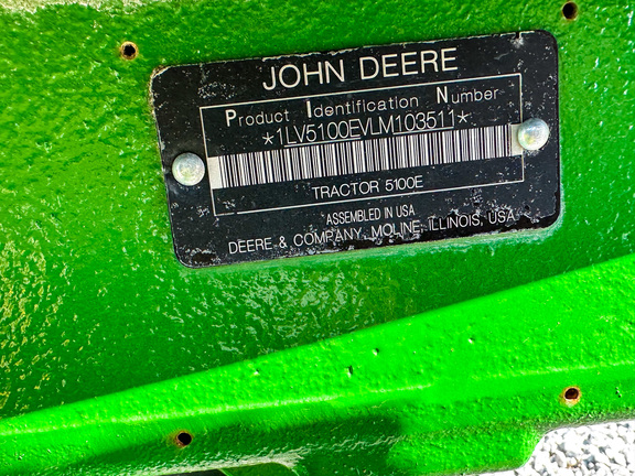 2021 John Deere 5100E Tractor