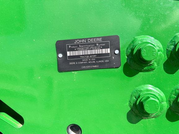 2018 John Deere 9570RT Tractor Rubber Track