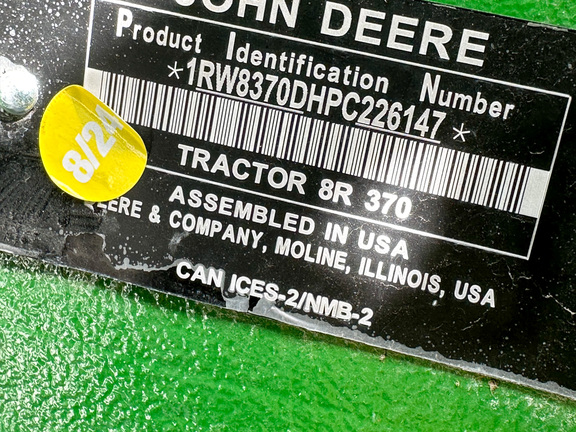 2023 John Deere 8R 370 Tractor