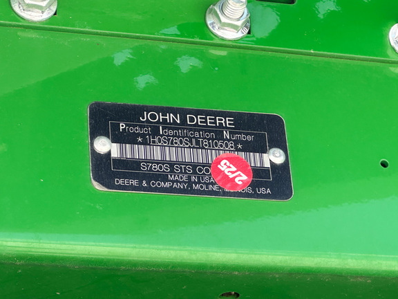 2020 John Deere S780 Combine