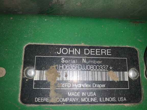 2018 John Deere 635FD Header Combine