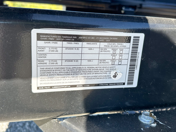 2023 J&M 290 Seed Tender Tender