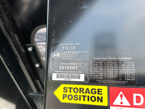 2025 J&M 812-18-LW Grain Cart