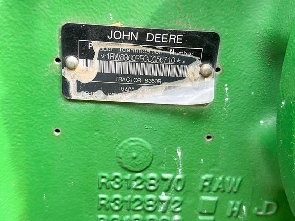 2012 John Deere 8360R Tractor