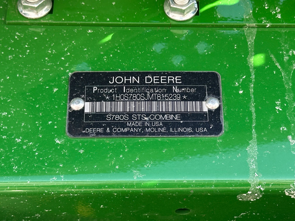 2021 John Deere S780 Combine