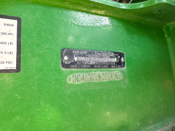 2020 John Deere R4038 Sprayer/High Clearance