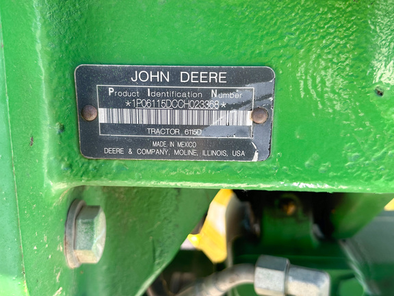 2012 John Deere 6115D Tractor