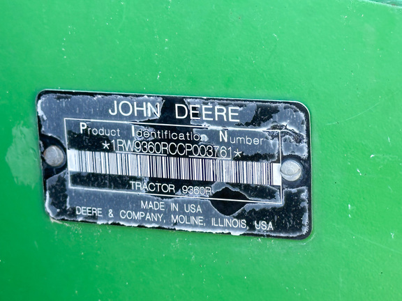 2012 John Deere 9360R Tractor 4WD