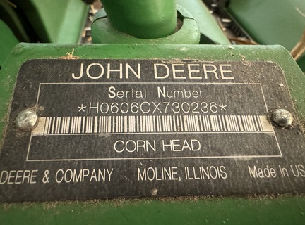 2009 John Deere 606C Header Corn Head