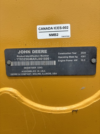 2024 John Deere 325G Compact Track Loader