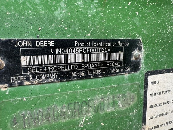 2016 John Deere R4045 Sprayer/High Clearance