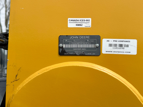 2021 John Deere 332G Skid Steer Loader