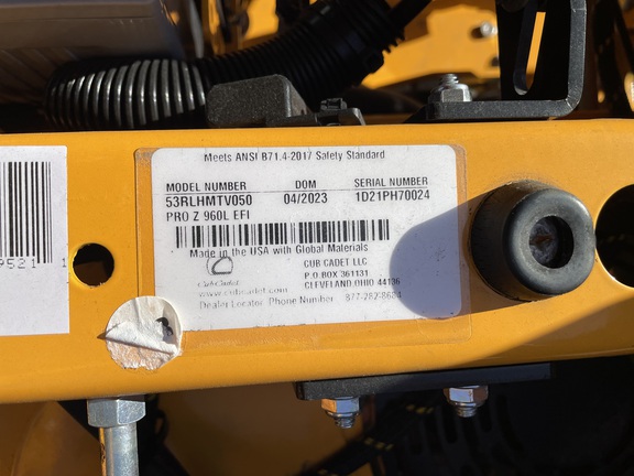 2023 Cub Cadet PROZ 960L KW EFI Mower/Zero Turn