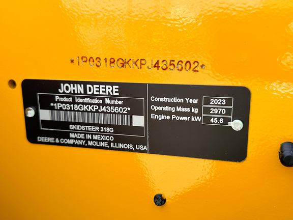 2023 John Deere 318G Skid Steer Loader