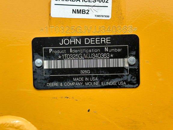 2018 John Deere 325G Compact Track Loader