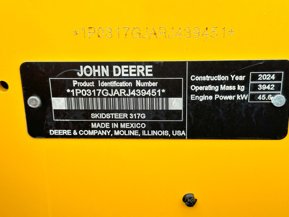 2024 John Deere 317G Compact Track Loader