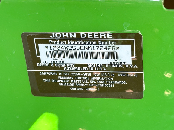 2022 John Deere TS 4X2 ATV