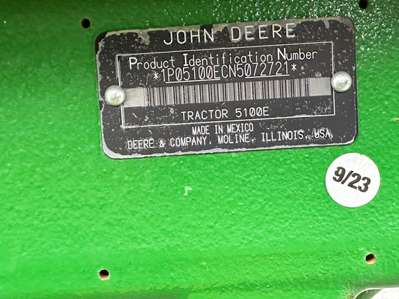 2023 John Deere 5100E Tractor