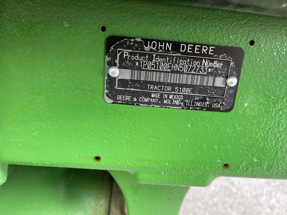 2022 John Deere 5100E Tractor